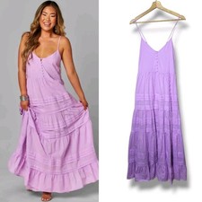 Buddy Love Jaxon Tiered Maxi Dress Boho Romantic Vacation Resort NEW Size XS