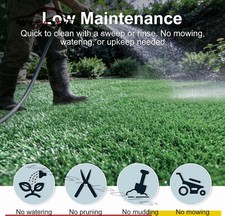 12x12 ft Synthetic Landscape Fake Grass Mat Artificial Pet Turf Lawn Garden