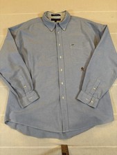 Vintage Tommy Hilfiger Shirt Mens XXL Blue Oxford Button Down Crest Logo 90s 00s