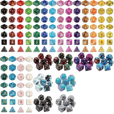 Würfelset 7-teilig   Dice Set   26 Farben   Pen & Paper / RPG