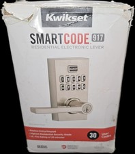 Kwikset SmartCode 917 Electronic Lever Lock Keyless Backlit Auto-Lock See Pics