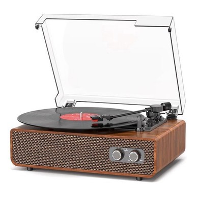 Vinyl Record Player Bluetooth with Upgraded Speakers, Sound Cavity & Balanced...