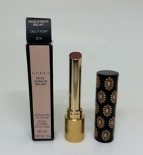GUCCI Rouge De Beaute Brillant Shine Glow Care CALL IT A DAY 214 Lipstick NIB