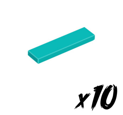 10x LEGO 2431   1x4 Tile   Fliese   türkis   dark turquoise