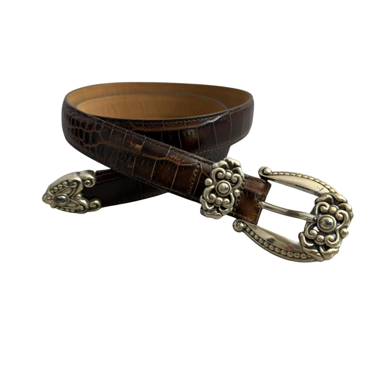 Brighton Woven Leather Belt with Brass Buckle ML/32 il_fullxfull.6959622227_8oo8.jpg main image 2