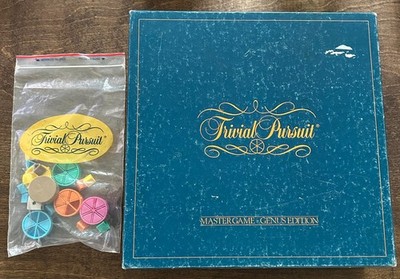 1981 Trivial Pursuit Genus Original game Blue Box w/ Rare Parts Bag - SEE DESC
