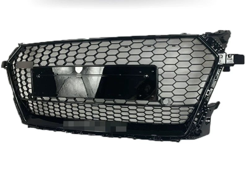 Parachoques delantero estilo panal negro brillante para Audi TT TTS TTRS 2015-2018 Foto 3 de 4
