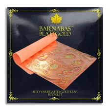 25 Sheets 5.5 Inch Variegated Gold Leaf Color Red Metal Foil Painting Art