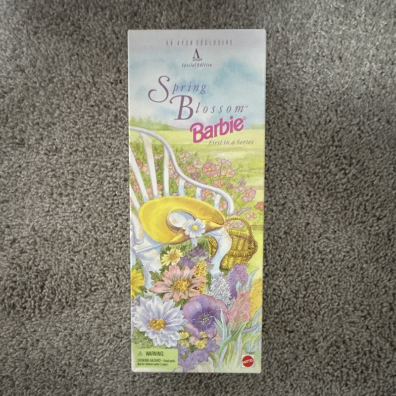 Mattel Barbie Spring Blossom Special Edition Avon Doll w/ Hat, Basket, Brush