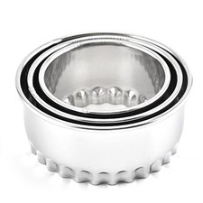 Kitchen Tool Set of 3 Crinkle Edge Cutters for Scones Pastries and Dumplings