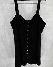 Plus Size Fit Flare Midi Tank Dress Sz 3XL Black Faux Suede Forever 21+