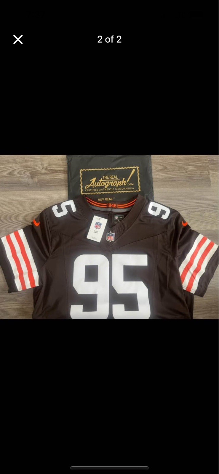 Myles Garrett Autographed Signed Cleveland Browns Authentic Nike Jersey - XL - Brand New 