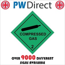 SIGN Compressed Gas 2 Two Cannister Workplace Garage Workshop Danger HA103F