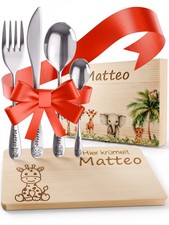 Personalisiertes Kinderbesteck mit Gravur &ndash; Perfektes Geschenk zur Taufe, Geburt