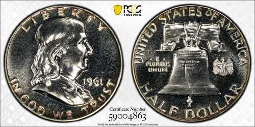 1961 50C (Proof) Franklin Half Dollar