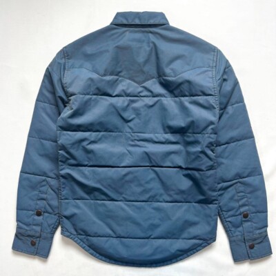 RRL / Quilted Twill Western Overshirt/XXS/ナイロン/ブルー/使用感有 RRL Quilted Twill Western Overshirt