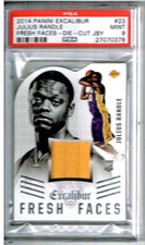 2014 Panini Excalibur Julius Randle Fresh Faces Die Cut Jersey PSA 9
