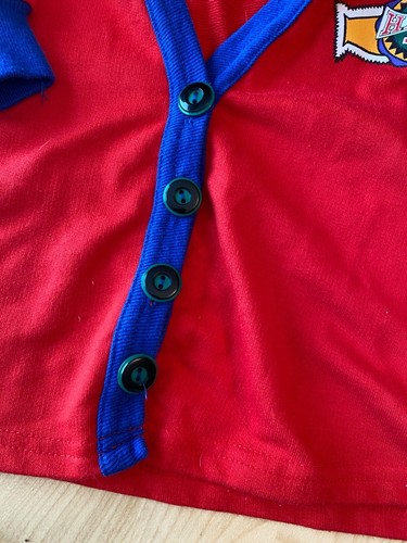 HANG TEN USA MADE COLORBLOCK CARDIGAN VARISTY GIRLS SZ S - Picture 5 of 7