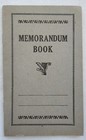 Memorandum Book, Small Notebook Notepad, Vintage, Lined, Ruled, 1933-34, Unused