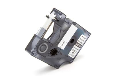 Schriftband für Dymo Rhino 5000 5200 4200 3000 1000 Schwarz/Klar Poly 9mm 5,5m