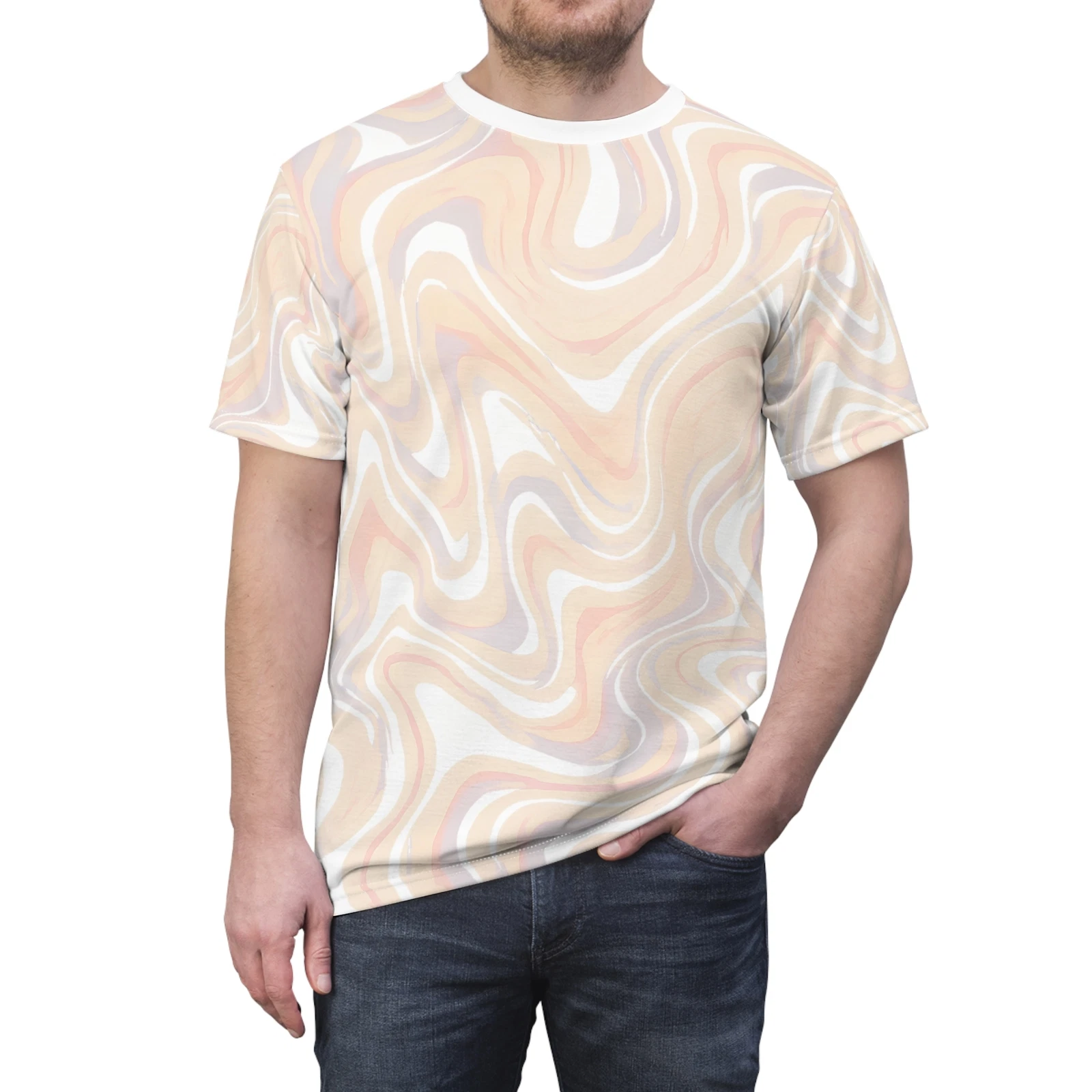 Abstract Swirl Tee - Vibrant Summer Wear, Art Lovers, Trendy Casual Fashion
Opens in a new window or