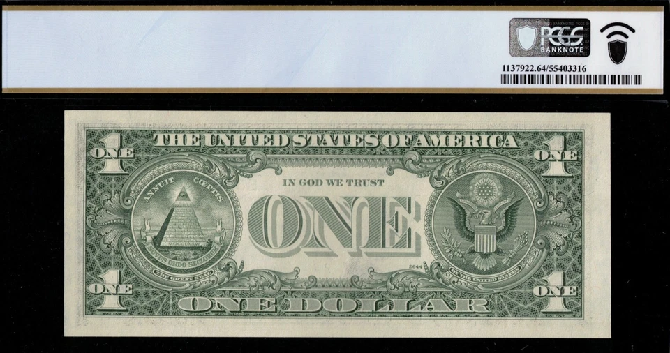 1977 $1 FRN E53535353D P.C.G.S #64PPQ - Image 2 of 3