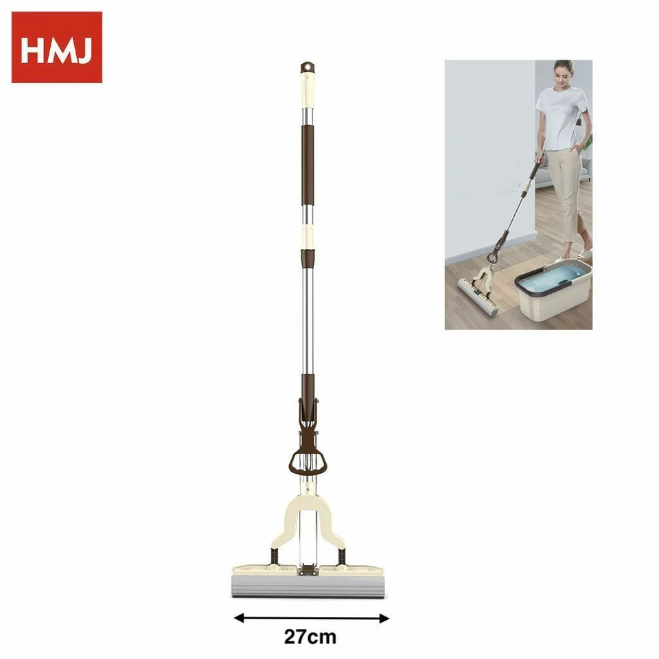 Pva Mop Mocio Scopa Assorbente Con Manico Telescopico Lava Strizza Asciuga hmj