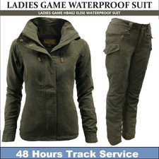Game Ladies Elise Waterproof Jacket & Trouser Hunting Shooting Country Pants Uk