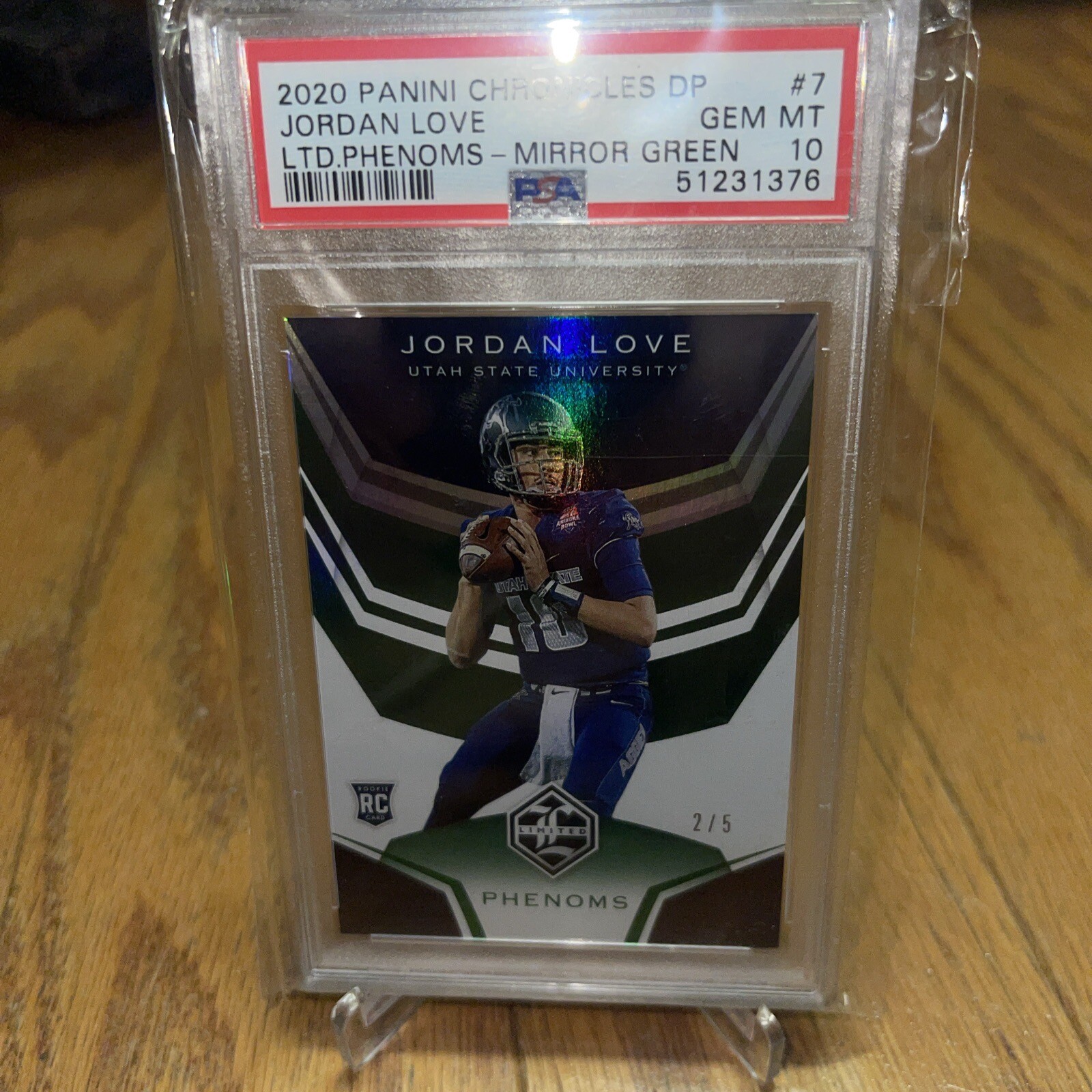 Jordan Love Panini Chronicles Draft Picks Limited Phenoms #7 Mirror Green