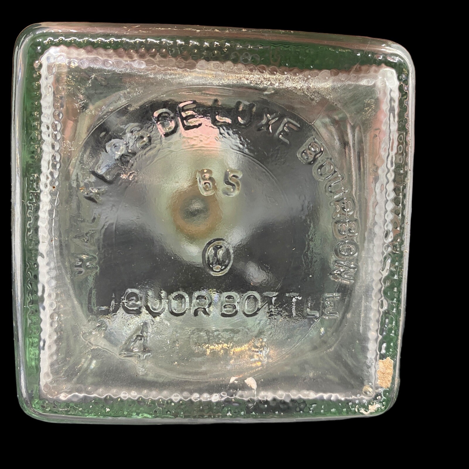 Vtg Walkers Deluxe Bourbon Glass Liquor Bottle Featuring 4 License Plates 1974 eBay