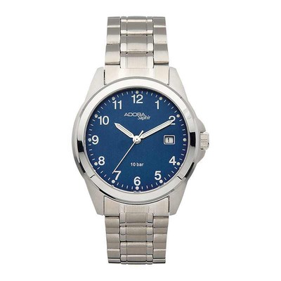 Herrenuhr Quarz Edelstahl Saphirglas Datum 10 bar wasserdicht