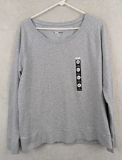 NWT Style & Co Sport sz XL The Essential Sweatshirt thin grays stretch 1665