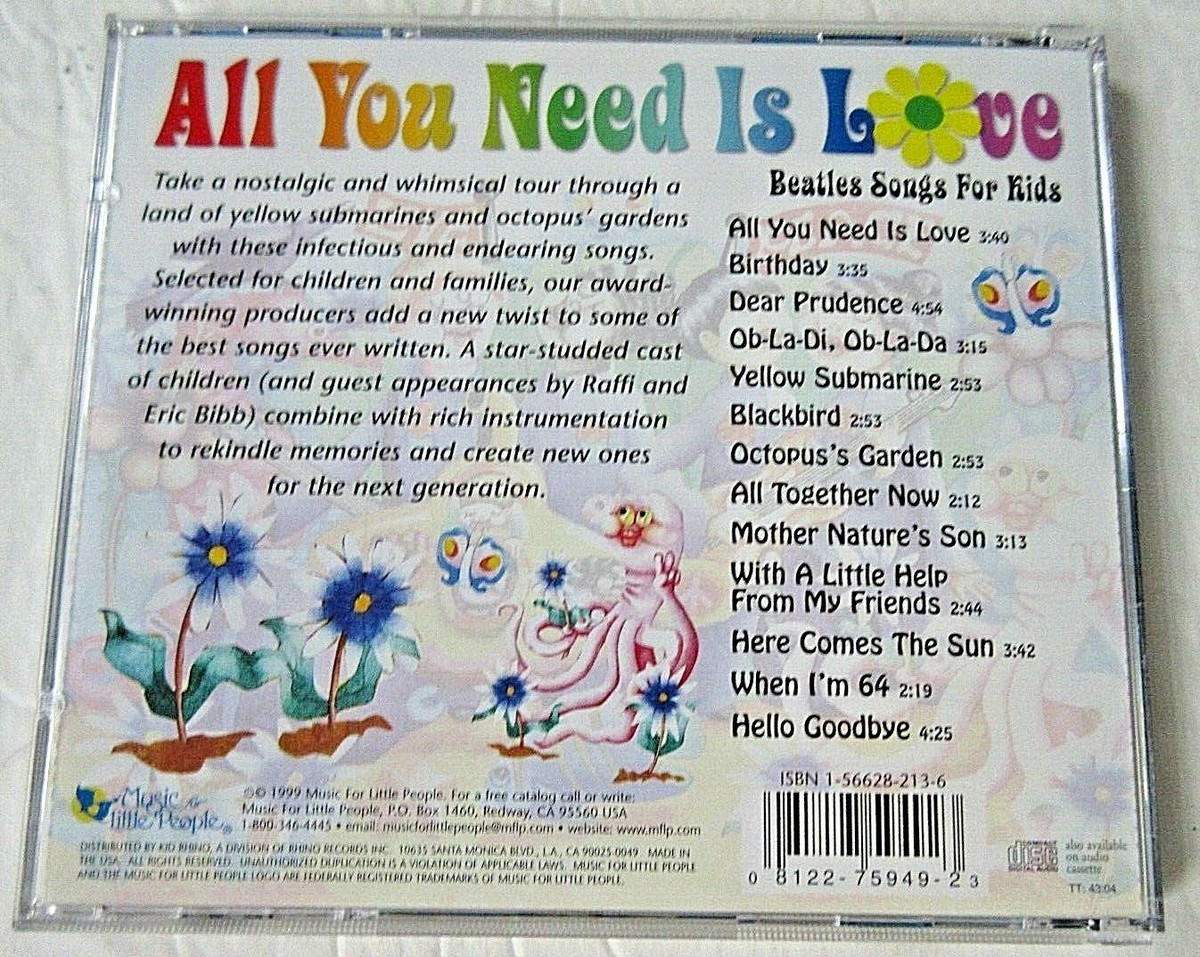 All You Need Is Love: Beatles Songs for Kids CD 1999