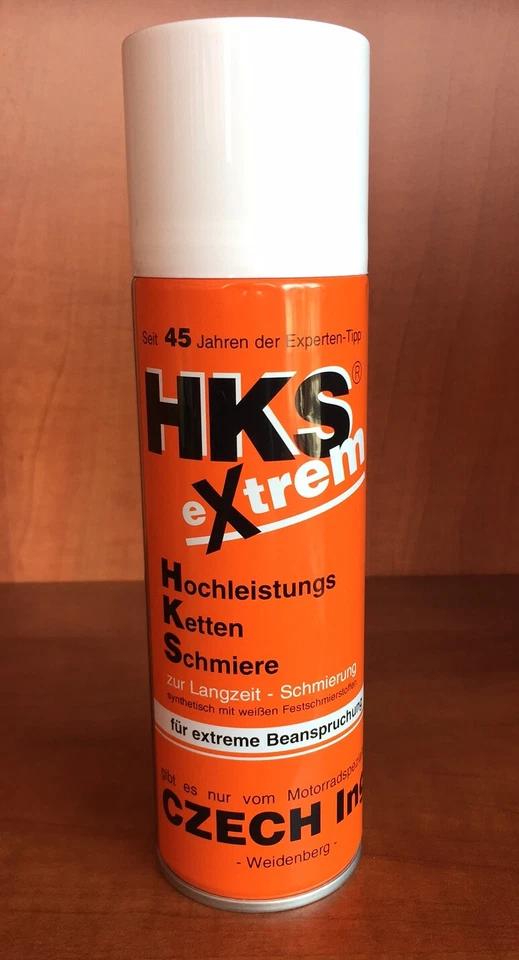 HKS Kettenspray extrem Kettenpflege Motorrad Langzeit Schmierung (6,87€/100ml)