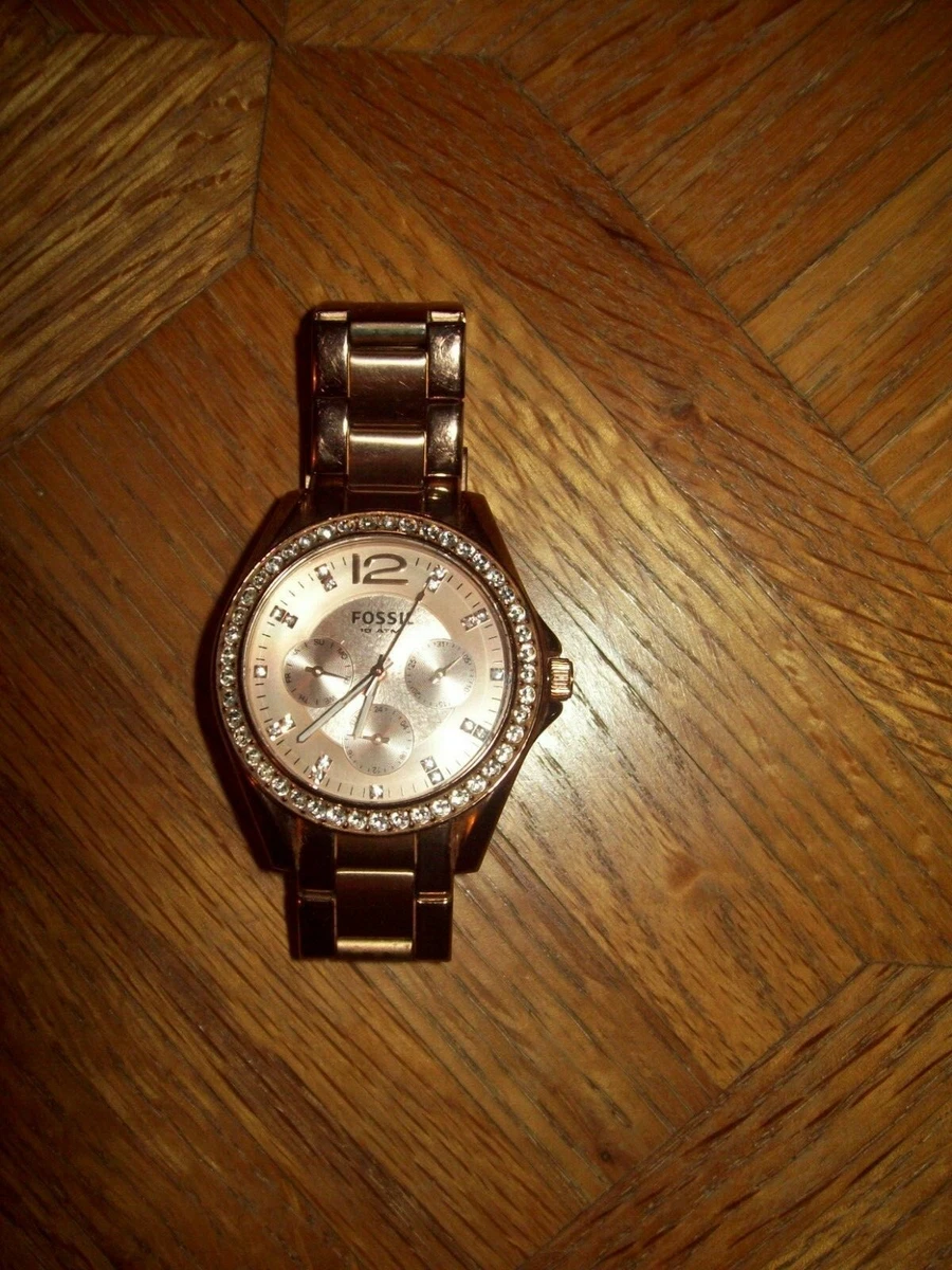 Fossil riley women's watch rose gold new arrivals