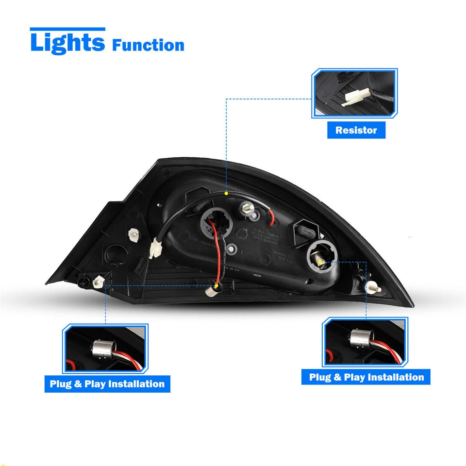 Par de faros + luces traseras delanteras y traseras para Mitsubishi Eclipse 2000-2005  Foto 4 de 4