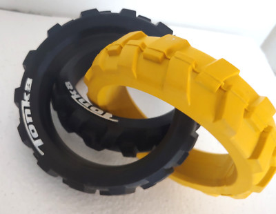 TONKA Black & Yellow Tough Tire Dog Tug Chew Toy