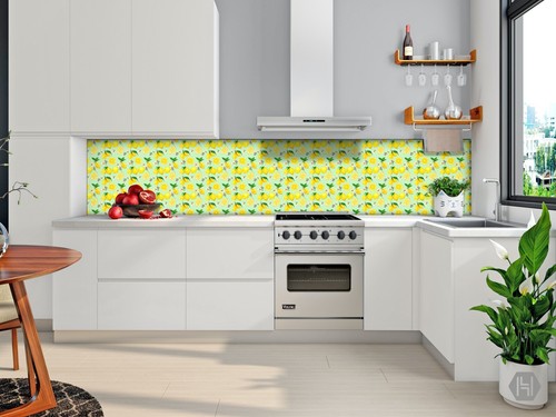 Azulejos de pared de frutas de cerámica limón cocina ducha salpicadero azulejos tropicales - Imagen 2 de 6