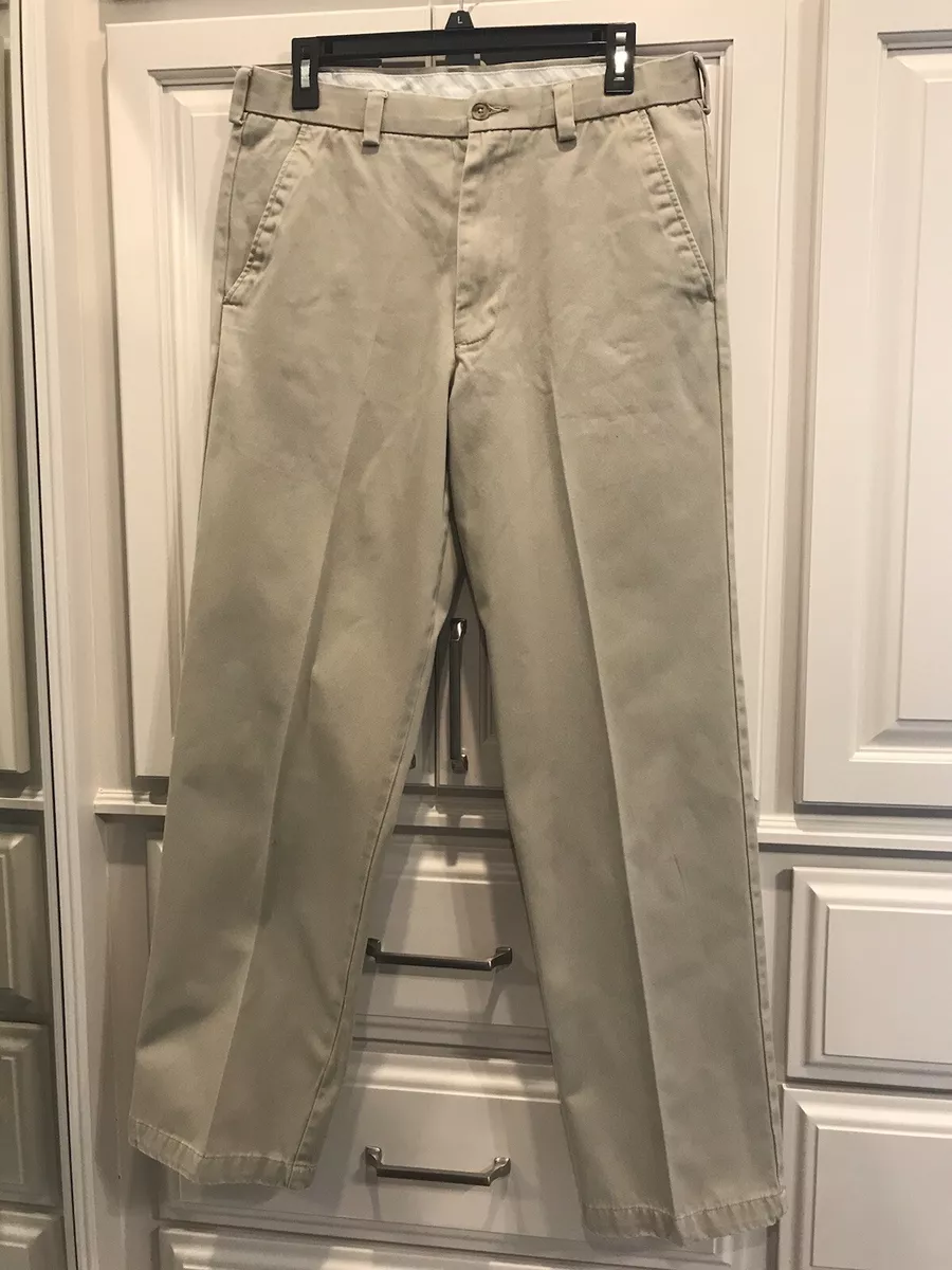 mens 32 x 32 khaki pants 100 cotton light tan Casual Work Wear George 32 X 31
