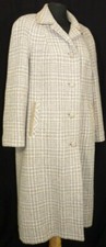 Eastex Womens Vintage Beige Light Brown Long Wool Blend Coat Uk 16 Eu 44