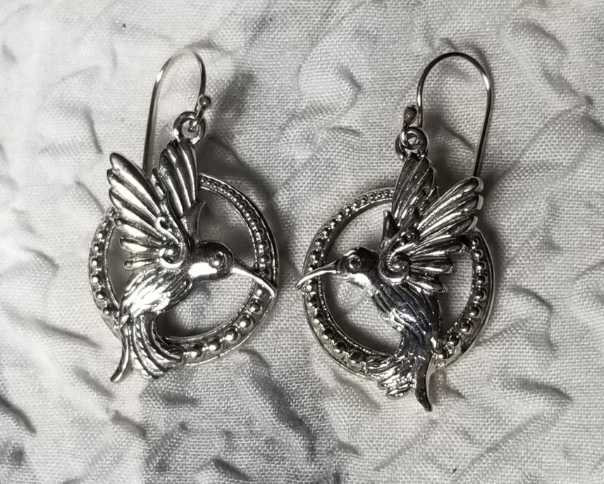 Ross Simons Sterling silver hummingbird Dangle Earrings ATI ID