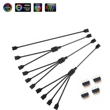 5V ARGB 12 V RGB Synchronization 1 To 2/3/4 Splitter Hub for Computer Case Fan