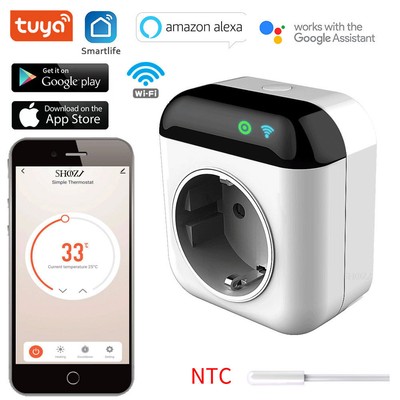 Tuya Programmable WiFi Smart Thermostat Plug Outlet Temperature Controller