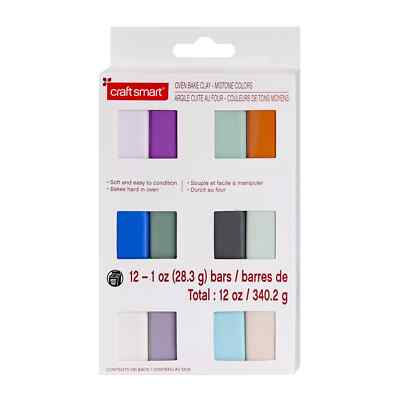 12pc - 1oz. Midtone Colors Oven-Bake Clay Pack by Craft Smart 