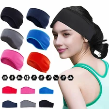 Polar Fleece Ear Warmers Headband Stretch Winter Full Cover Ear Muffs Headband