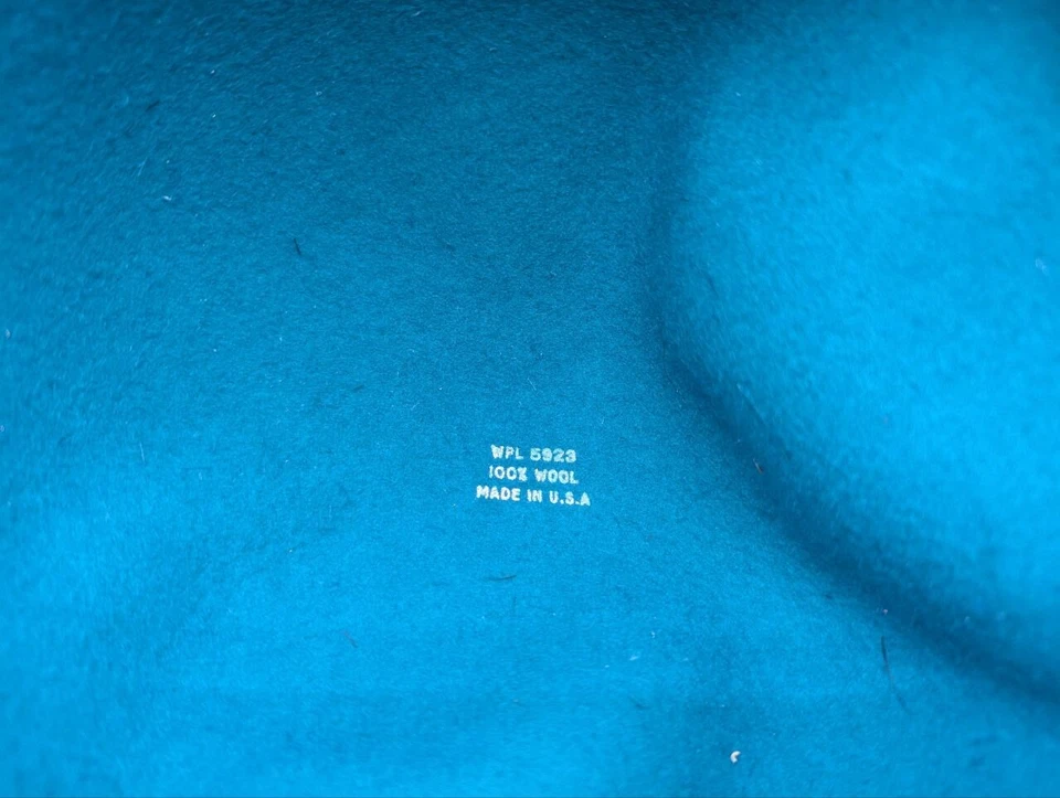 De Colección 100% Lana Hecho en EE. UU. Don Anderson Azul Cloche Sombrero Plumas Boda Derby ON14 Foto 2 de 4