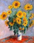 Still life sunflower by Monet oil painting art Giclee Printed on canvas L2435