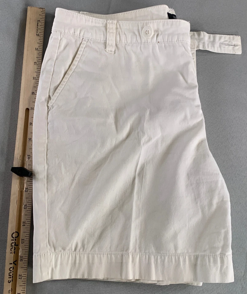 Style & Co Womens Shorts Size 12 White Cotton Stretch Flat Front Trouser Pockets - Image 4 of 4