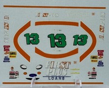 HO Scale Slot Car Water Slide Decal, Silk Screen w/ White NOT A COLOR COPY - NOS