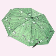 NEW Pickle Rick Umbrella Rick and Morty Compact Fold Up Adult Swim